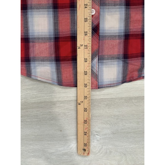 Ambiguous Shirt Mens Medium Multicolor‎ Plaid Button Up Long Sleeve Skateboard - Picture 11 of 12